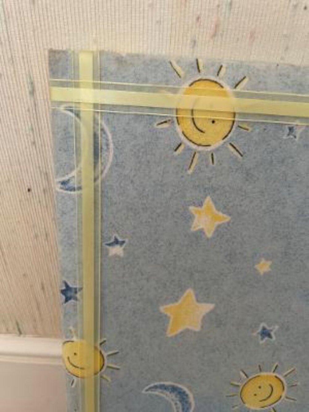 Moon and Stars Fabric Covered Bulletin Board - Picture 2 of 2